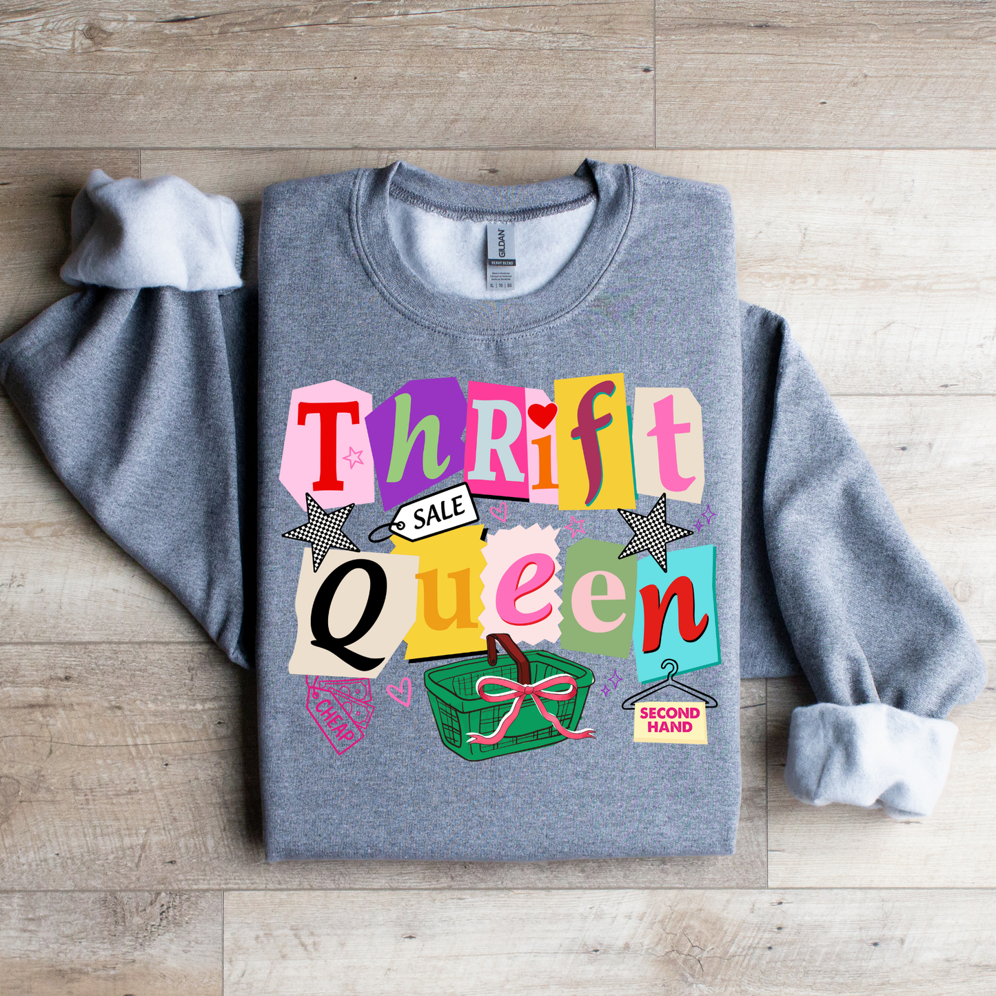 Thrift Queen Magazine Cut Outs Graphic Tee