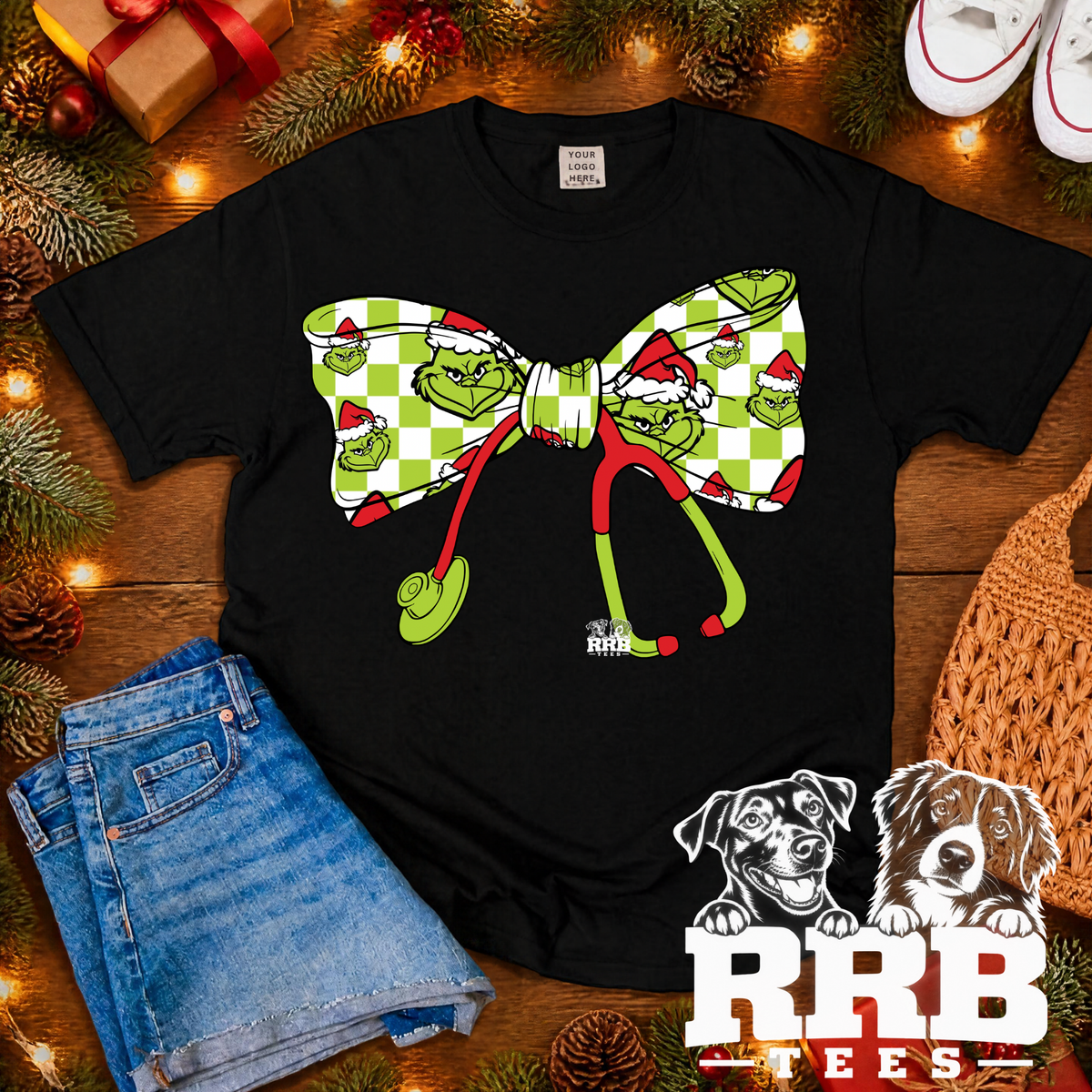 Grinch Stethoscope Graphic Tee