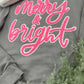 Merry & Bright Grey Chenille Sweatshirt