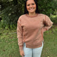 The Best Feeling Acid Wash Sweatshirt - Rust
