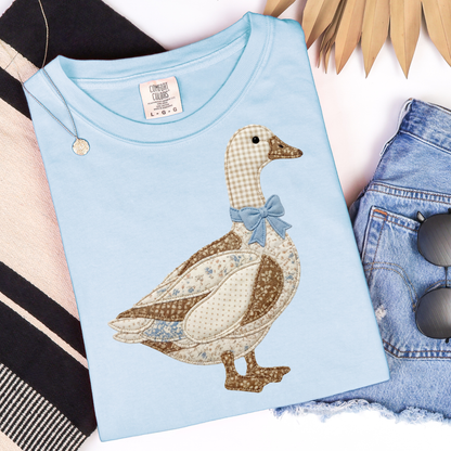Floral Patchwork Goose Graphic Tee