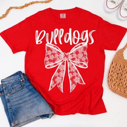 Bulldogs Lace Bow Graphic Tee