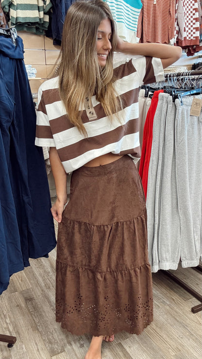 Fall For You Suede Skirt