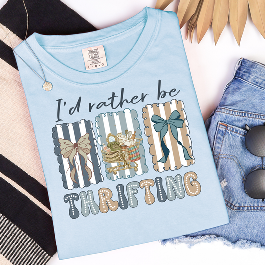 I'd Rather Be Thrifting Collage Graphic Tee