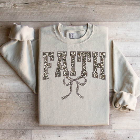 Faith Camo Bow Graphic Tee