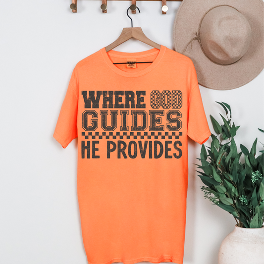Where He Guides Graphic Tee