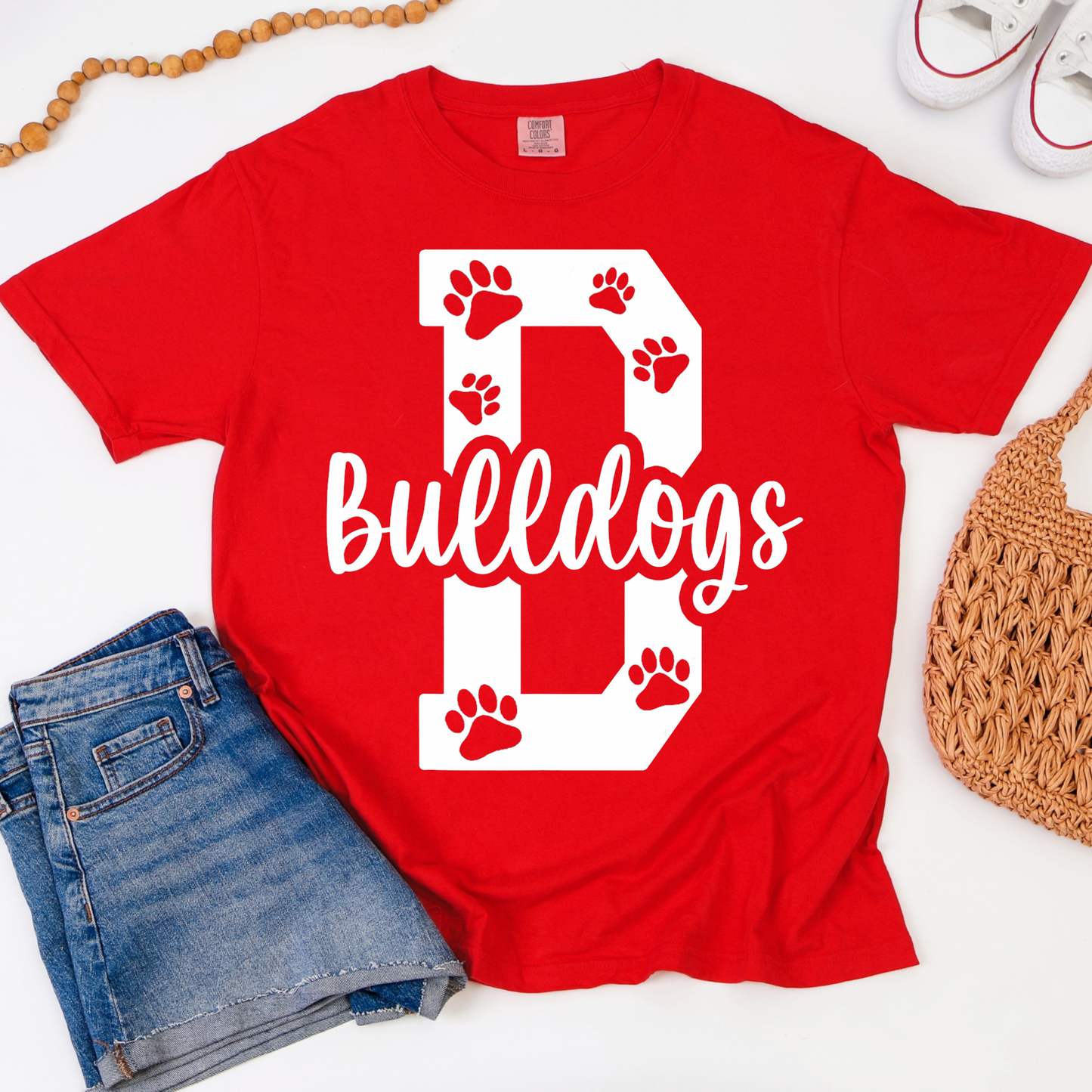 Big B Bulldogs Paws Graphic Tee