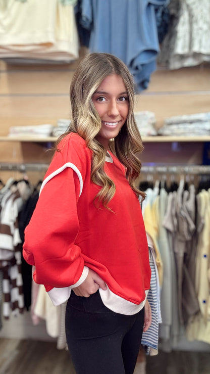 Lead The Way Sweater - Ruby