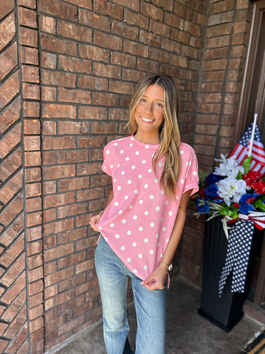 Into You Polka Dot Top