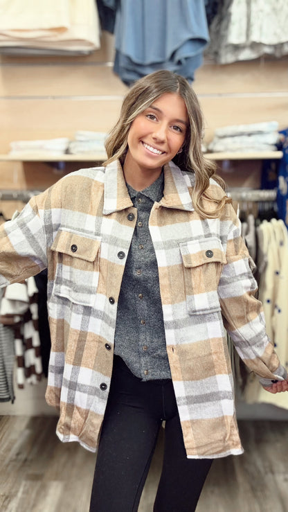 Pumpkin Patch Princess Flannel - Khaki
