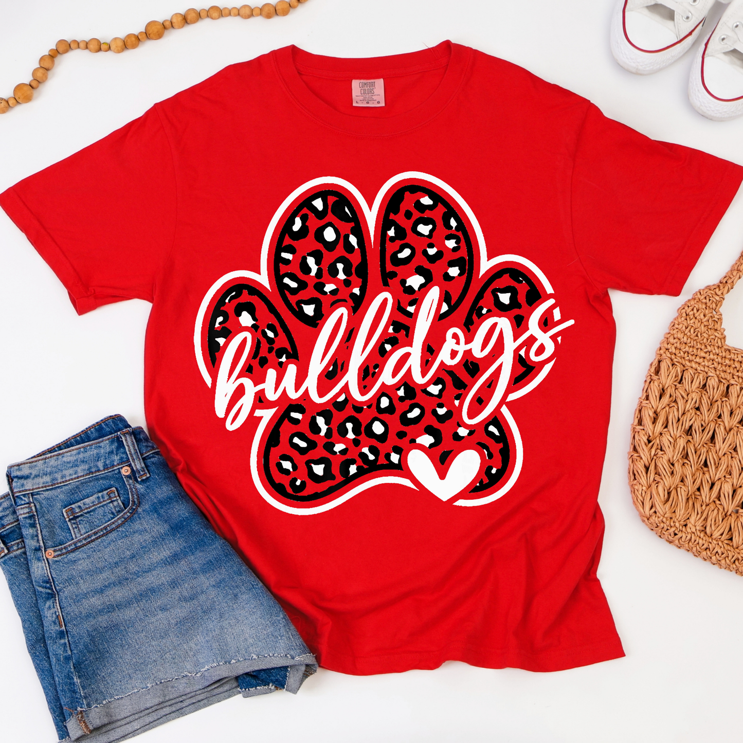 Bulldogs Cheetah Paw Graphic Tee
