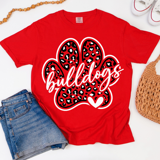 Bulldogs Cheetah Paw Graphic Tee