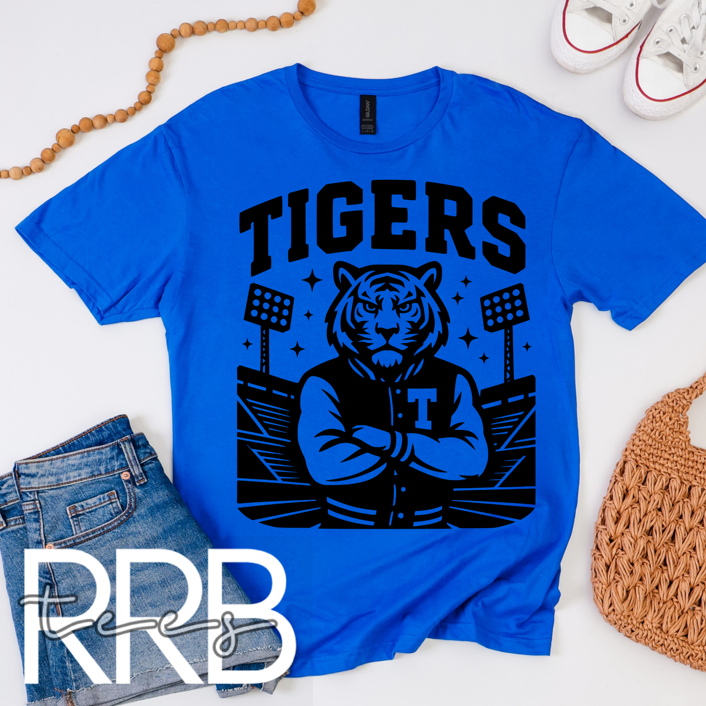 Tigers Letterman Graphic Tee
