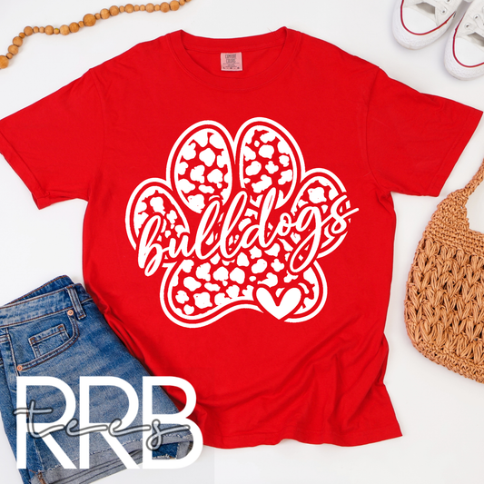 Bulldogs Cheetah Paw Graphic Tee