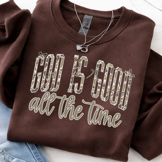 God is Good All the Time Camo Graphic Tee