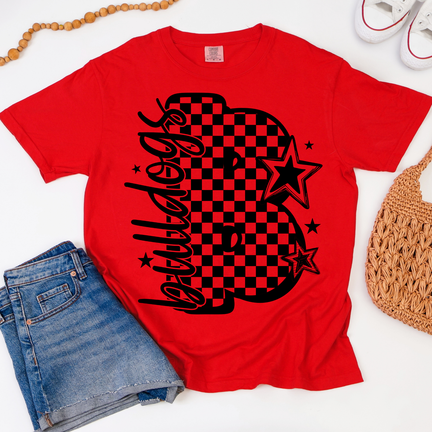Big B Checkered Bulldogs Graphic Tee