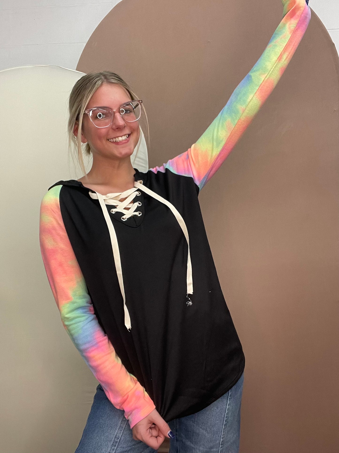 Pop of Color Tie Dye Hoodie