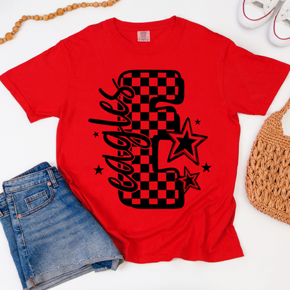 Big E Checkered Eagles Graphic Tee