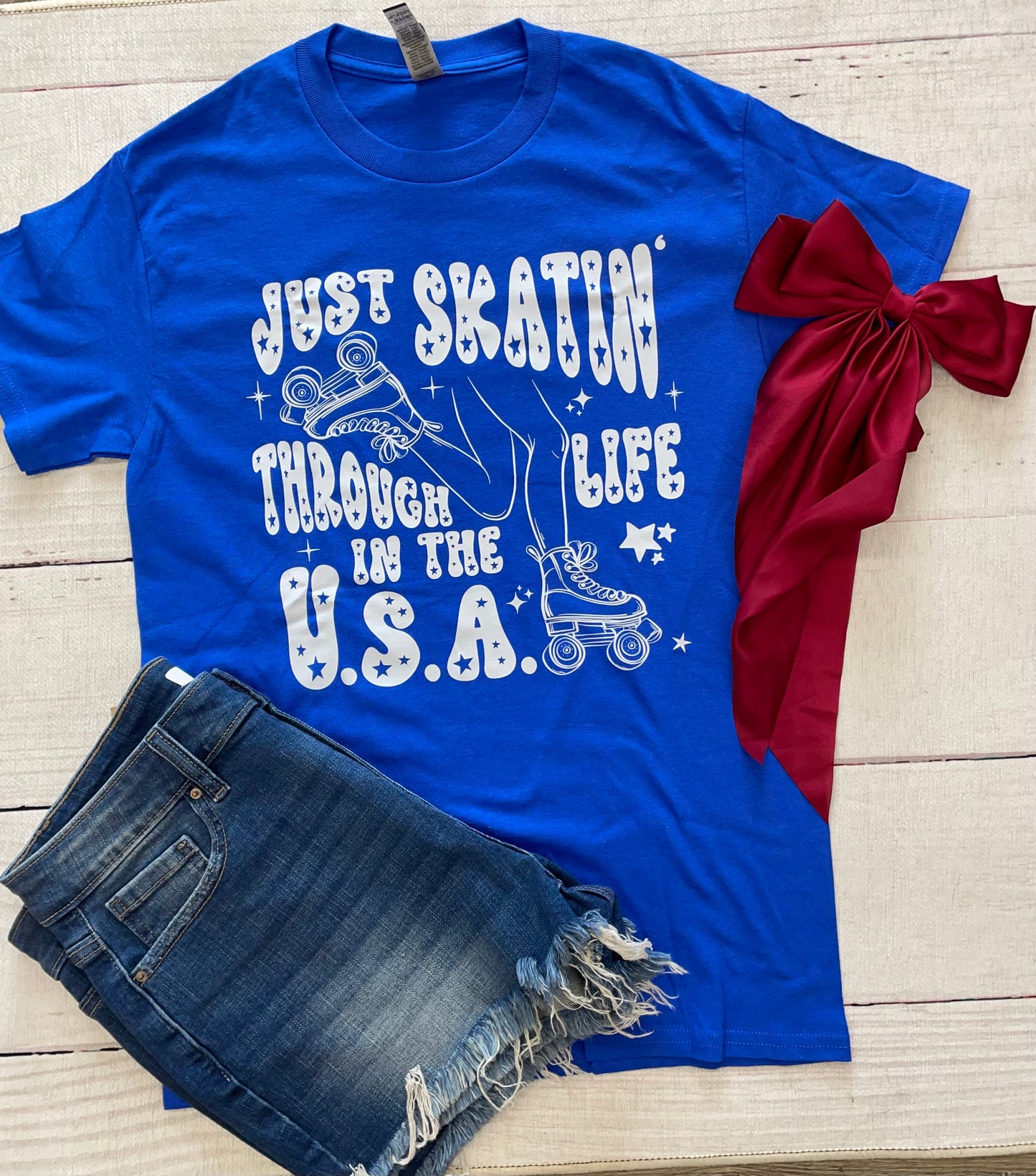 Just Skatin' USA Graphic Tee