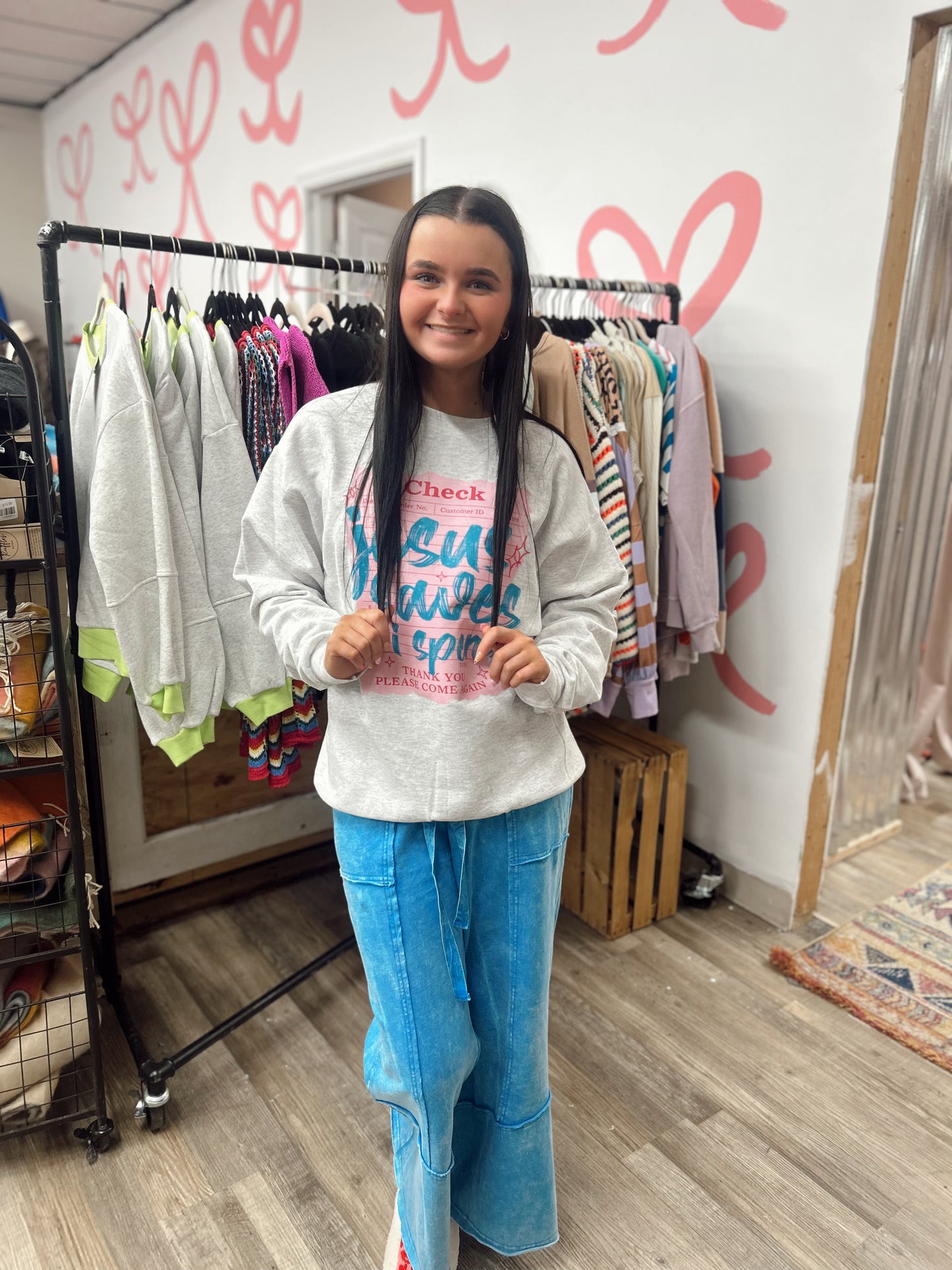 Talk Sweet To Me Flare Pants - Deep Sky
