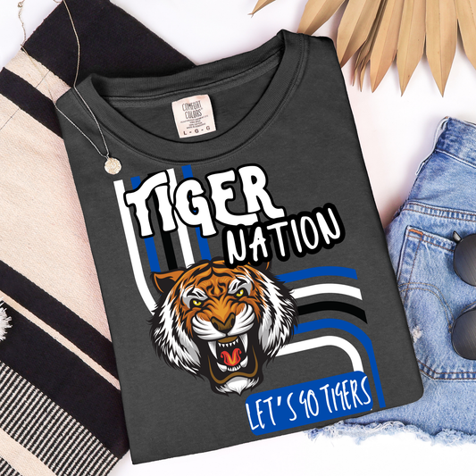 Wavy Tiger Nation Graphic Tee