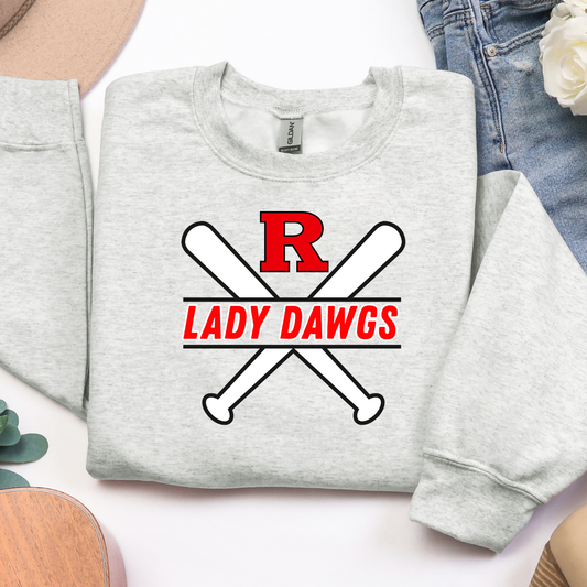 Crossing Bats Baseball/Softball Mascot Custom School Graphic Tee