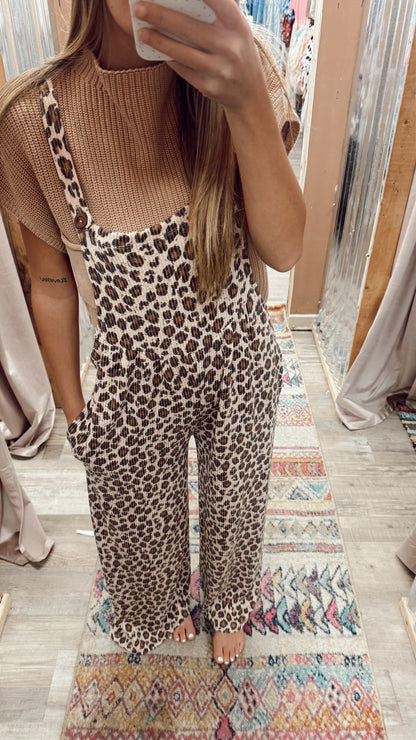 Somewhere Tonight Wide Leg Overalls