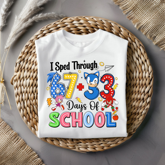I Survived 67+33 Days of School Princesses Graphic Tee
