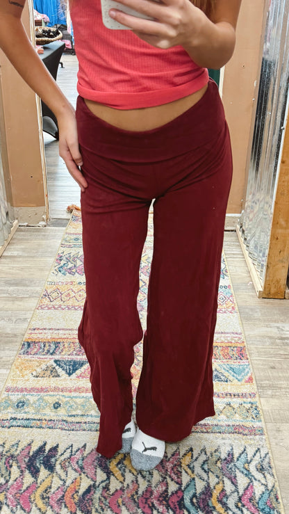 Wrong Turn Fold Over Pants - Rust