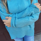 Pumpkin Patch Cozy Turtleneck Sweater - Sky