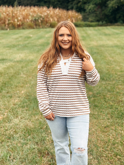 Now's The Time Striped Top