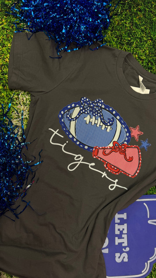 Football & Megaphone Tigers Graphic Tee