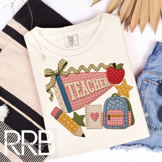 Teacher Pennant Flag Graphic Tee