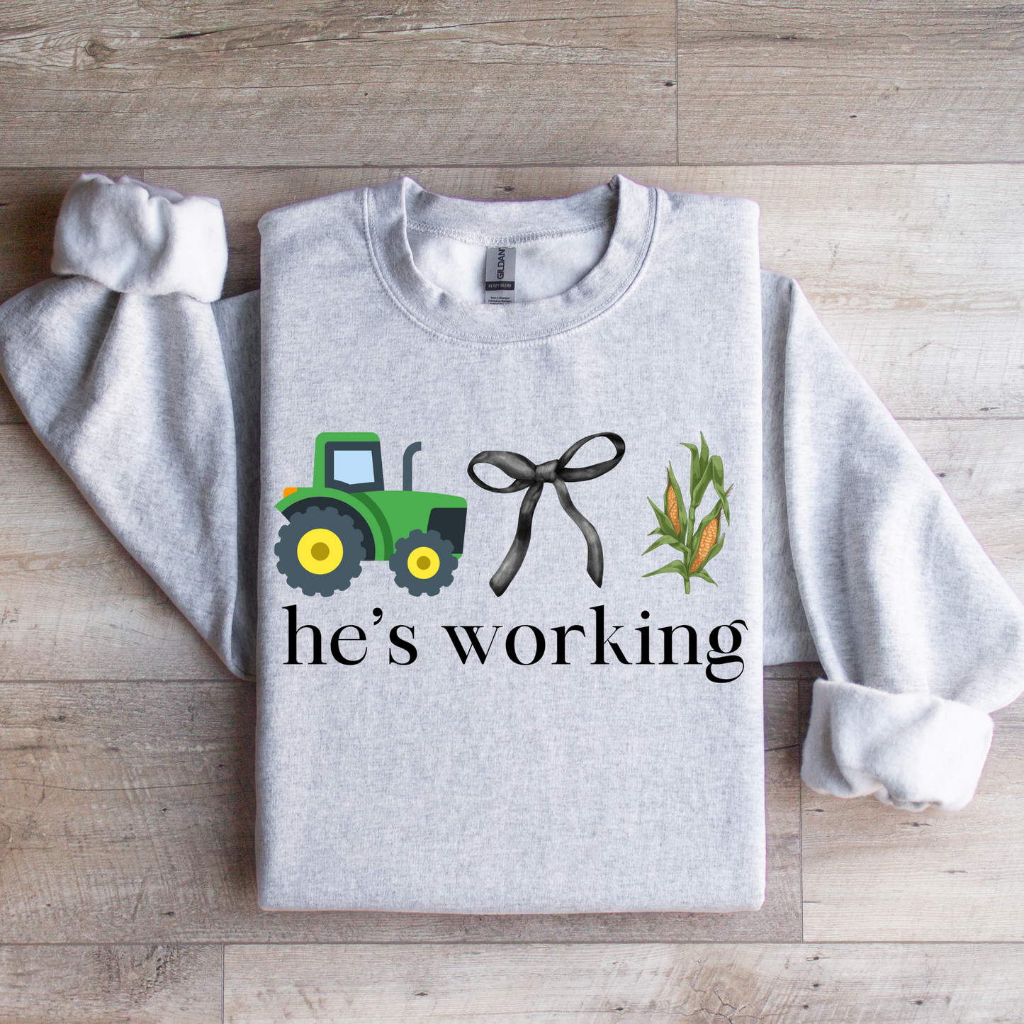 He's Working Graphic Tee