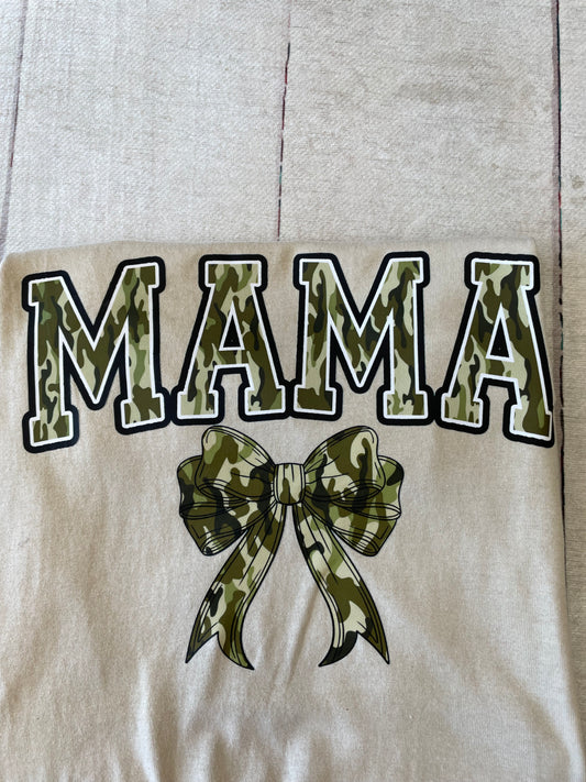 Camo Mama Bow Graphic Tee