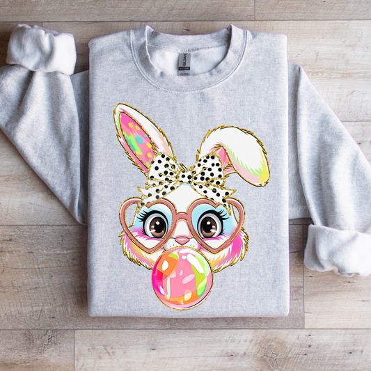 Smart Bunny Blowing Bubble Graphic Tee