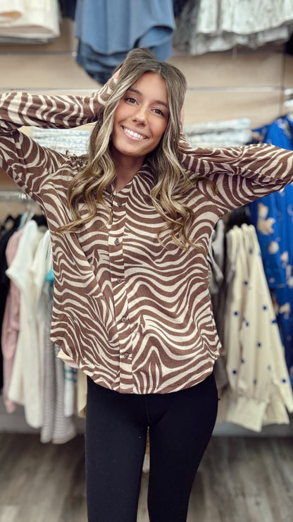 Gone Wild Zebra Top