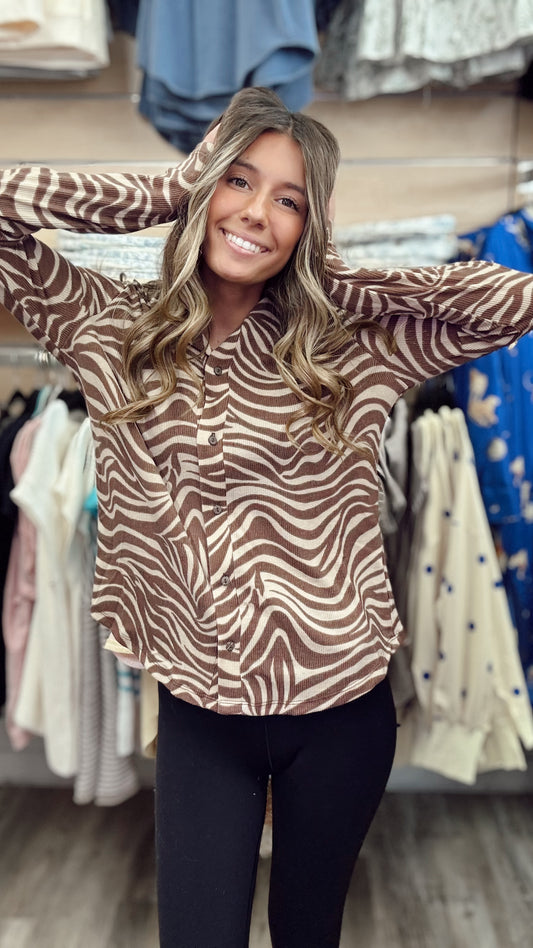 Gone Wild Zebra Top