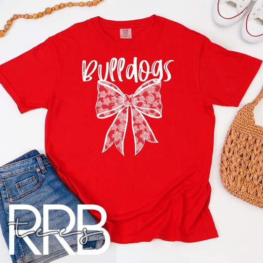Bulldogs Lace Bow Graphic Tee