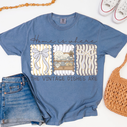 Home Is Where The Vintage Dishes Are Graphic Tee