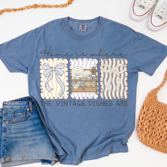 Home Is Where The Vintage Dishes Are Graphic Tee