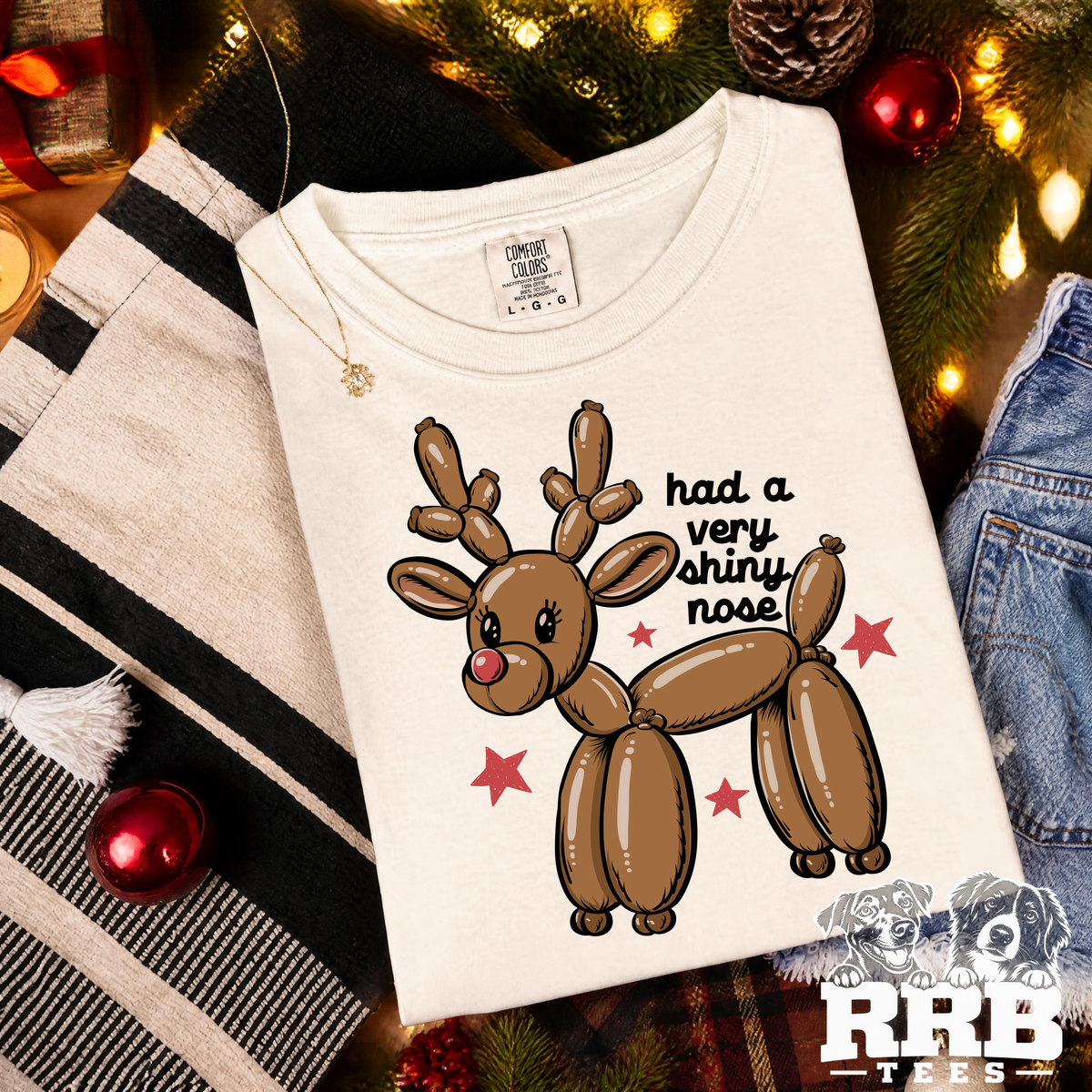 Rudolph Balloon Animal Graphic Tee