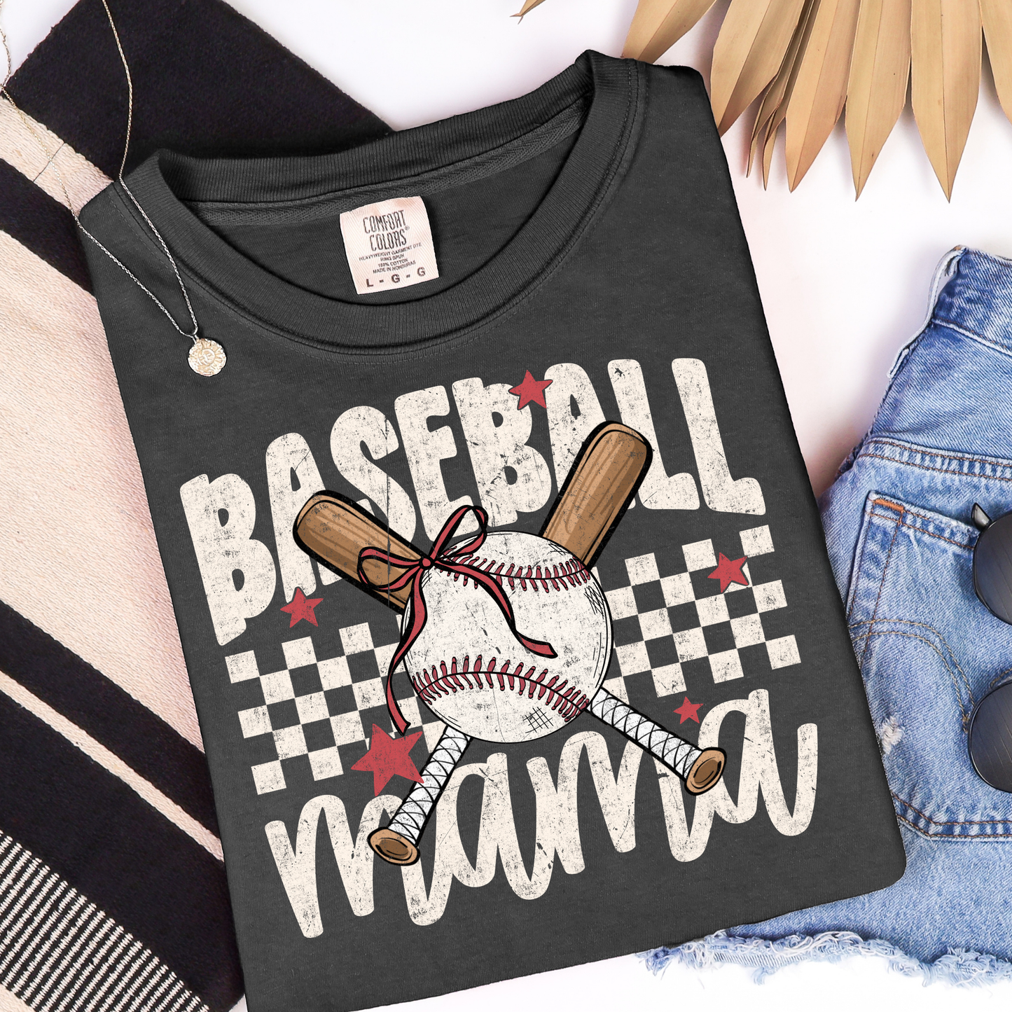 Baseball Mama Cream Graphic Tee