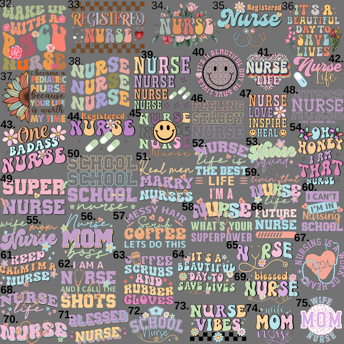 Nurse Graphic Tees - Adult