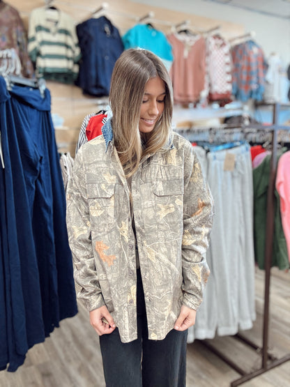 Zero Chance Camo Button Up