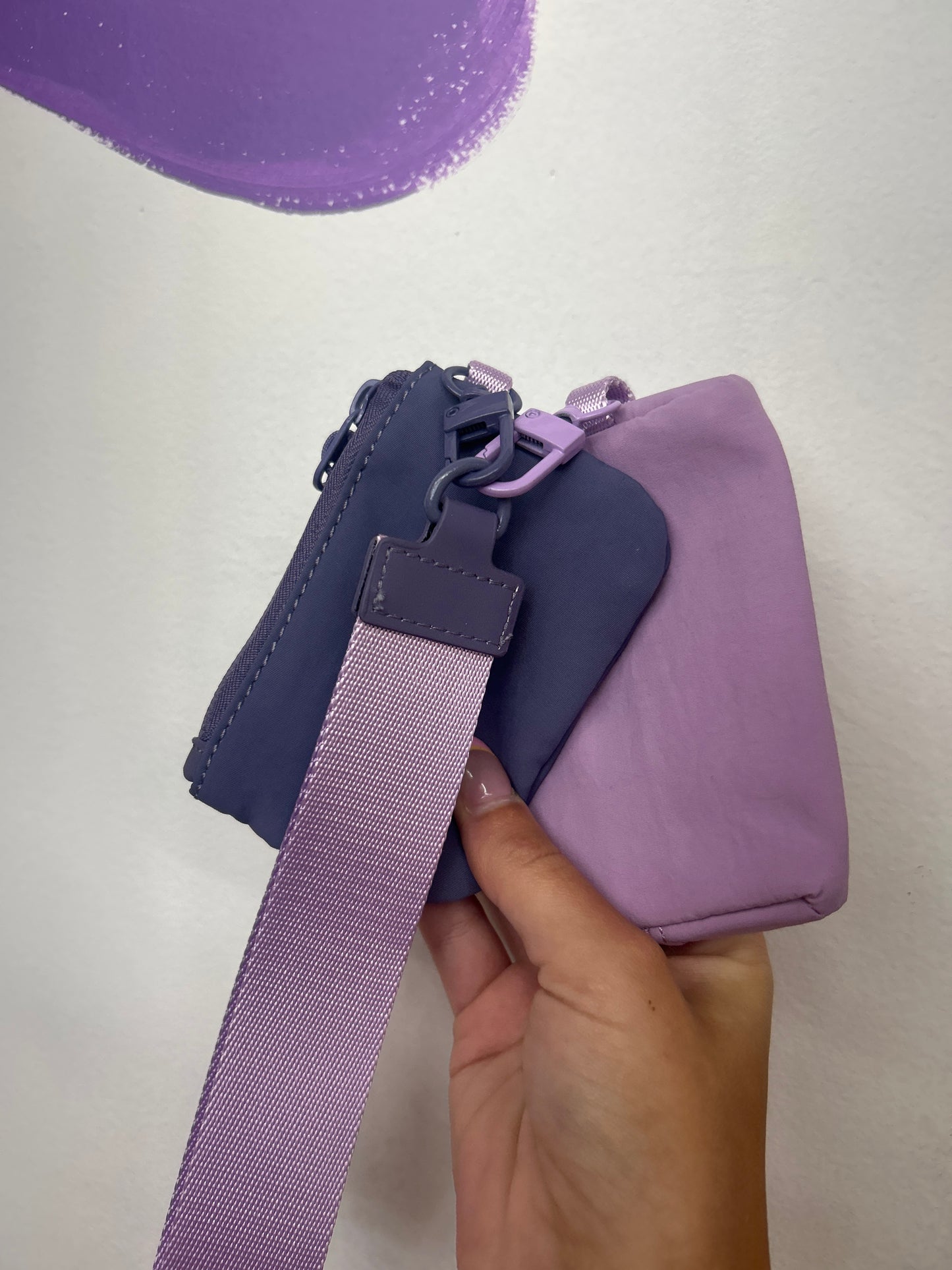 Dual Pouch Wristlet Keychain Wallet