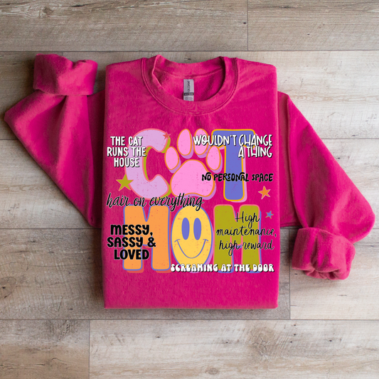 Happy Cat Mom Graphic Tee