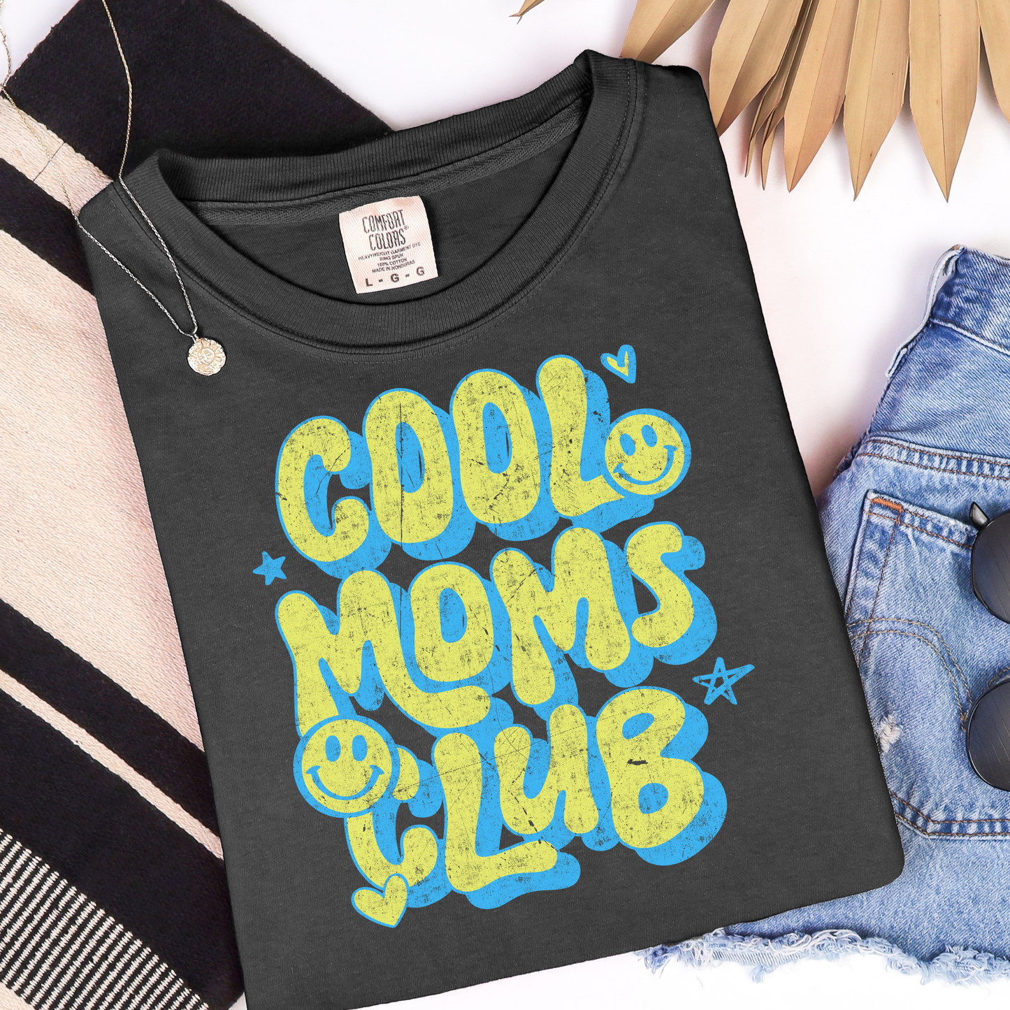 Neon Cool Moms Club Graphic Tee