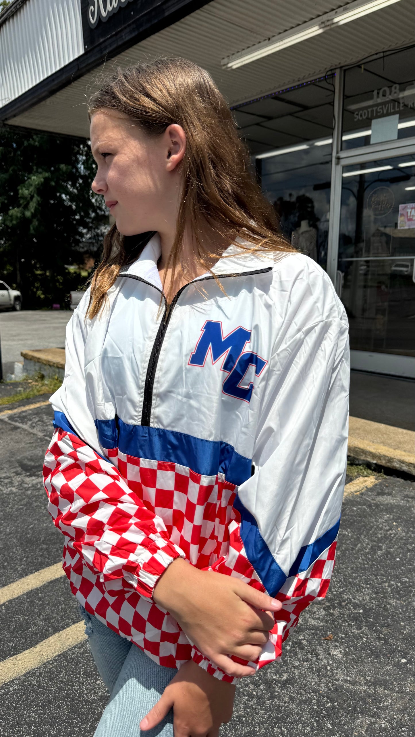 MC Tigers School Spirit Windbreaker- Checkered