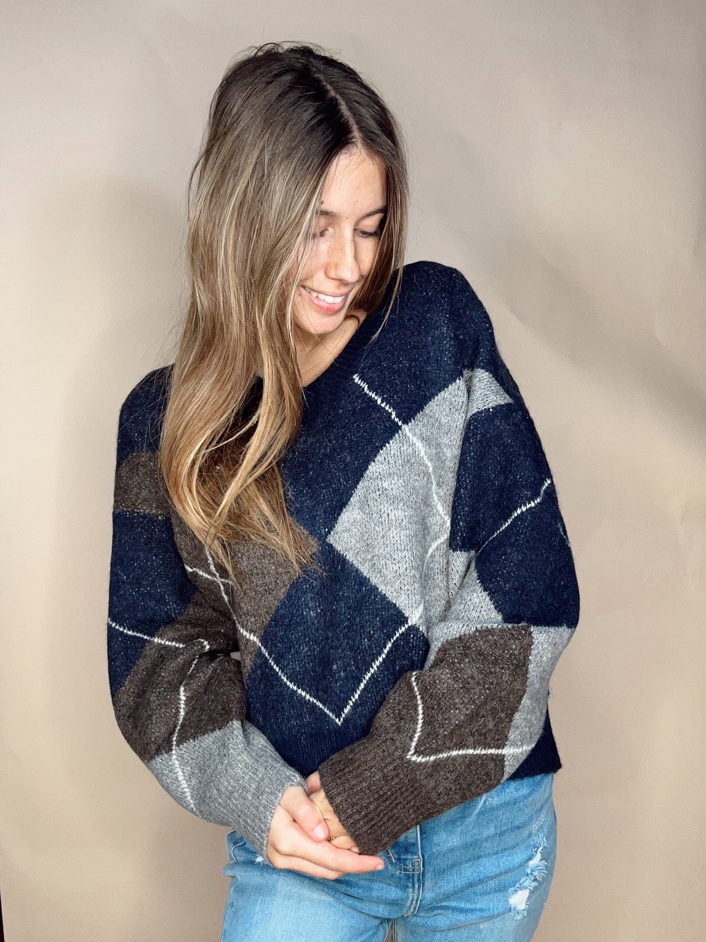 Smart Girl Plaid Sweater